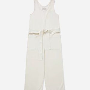 The Luxe Cotton Jumpsuit, sandstone, xxs